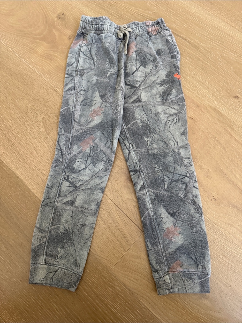 Abercrombie & Fitch Gray Camo Joggers with Pink Accents
